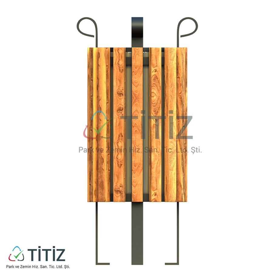 ÇK 2 AHŞAP KAPLAMALI DIŞ MEKAN ÇÖP KOVAS
